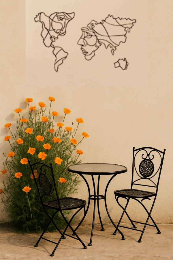 Tableau Mappemonde visage – Image 4