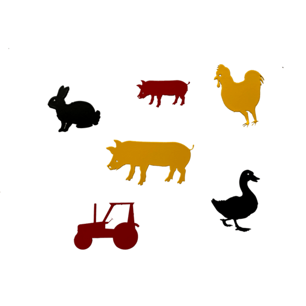 Lot aimants animaux de la ferme jaune JD Boutique