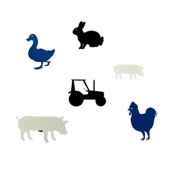 Lot aimants animaux de la ferme bleu JD Boutique