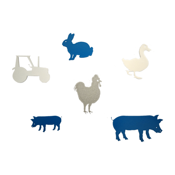 Lot aimants animaux de la ferme JD Boutique bleu