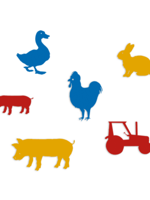 Lot aimants animaux de la ferme JD Boutique bleu