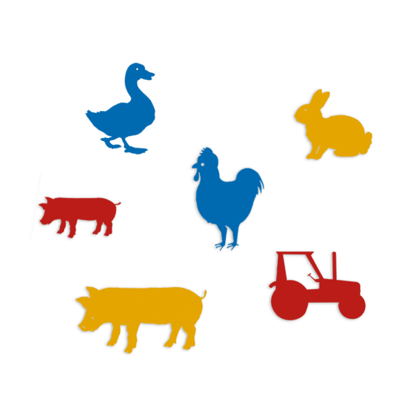 Lot aimants animaux de la ferme JD Boutique bleu