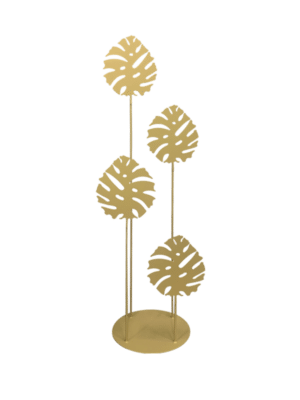 4-Feuille-tropicale-avec-support-rond-doré_JDBOUTIQUE