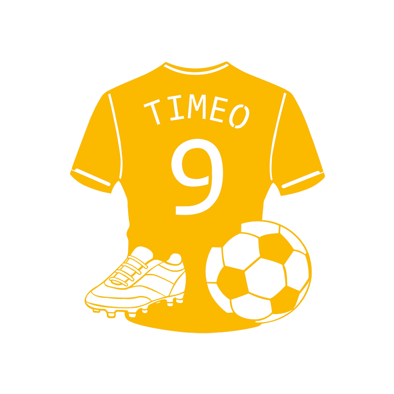 Tableau maillot de foot personnalisé, Déco murale